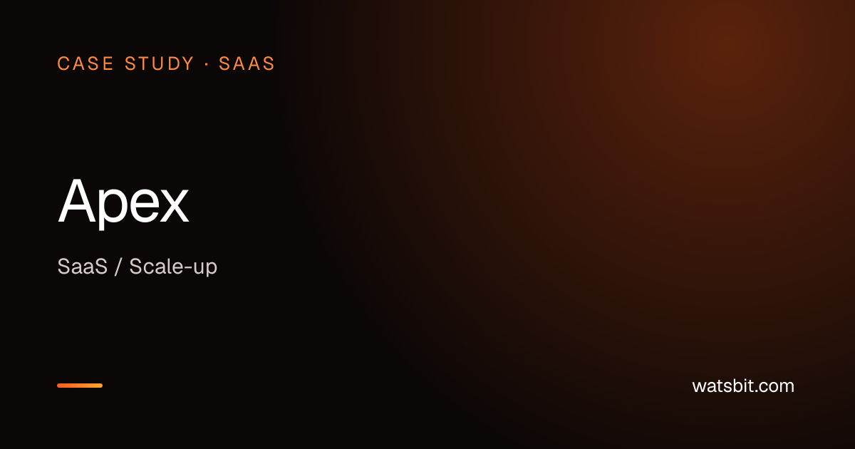 Apex — SaaS Case Study | Watsbit